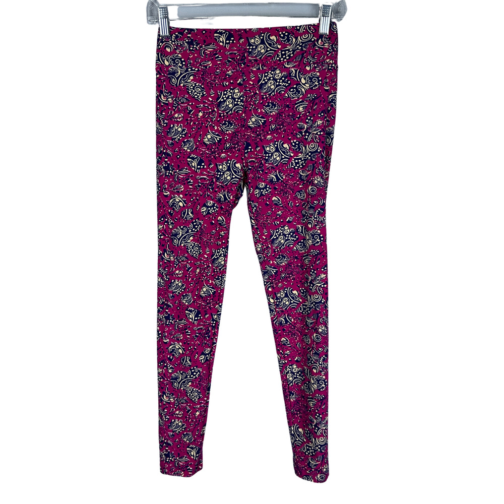 LuLaRoe Women`s Floral Paisley‎ Pink Purple Pattern One Size